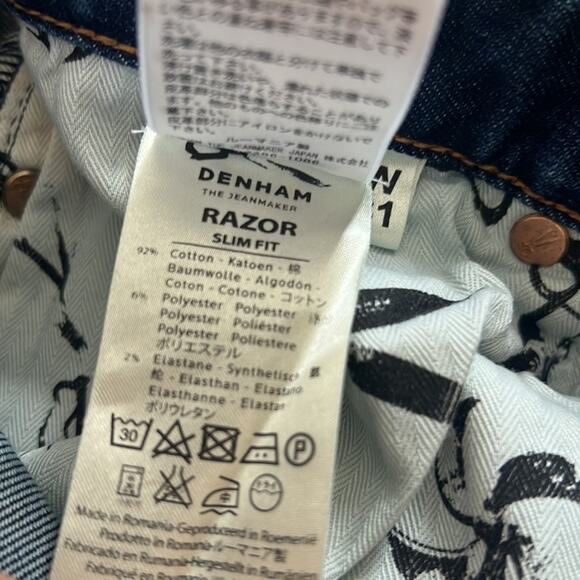 Denham Jeans Razor Slim Fit Denim Jeans Amsterdam Denim W31 - Picture 10 of 10